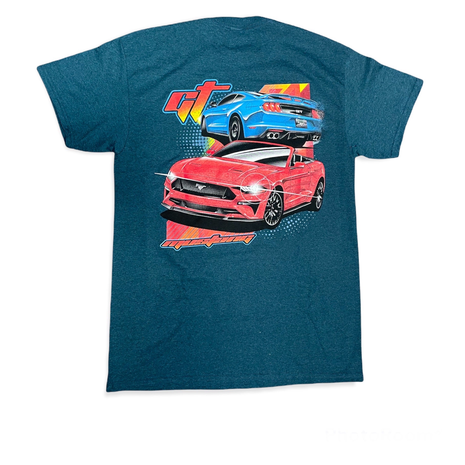 Ford Mustang T-Shirt Ford – GT Mustang Petrol Blue uscar-world