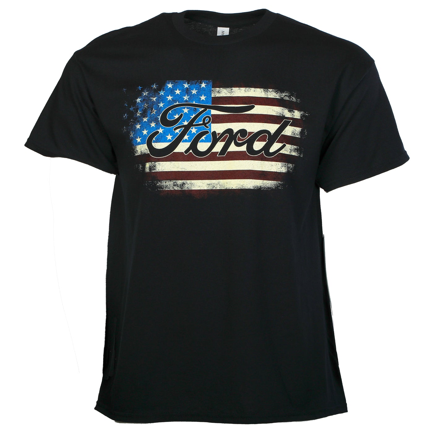 Ford T-Shirt mit Ford Logo und US Flagge Schwarz