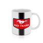 Ford Mustang Tasse mit Ford Mustang 60 Years Logo Weiß