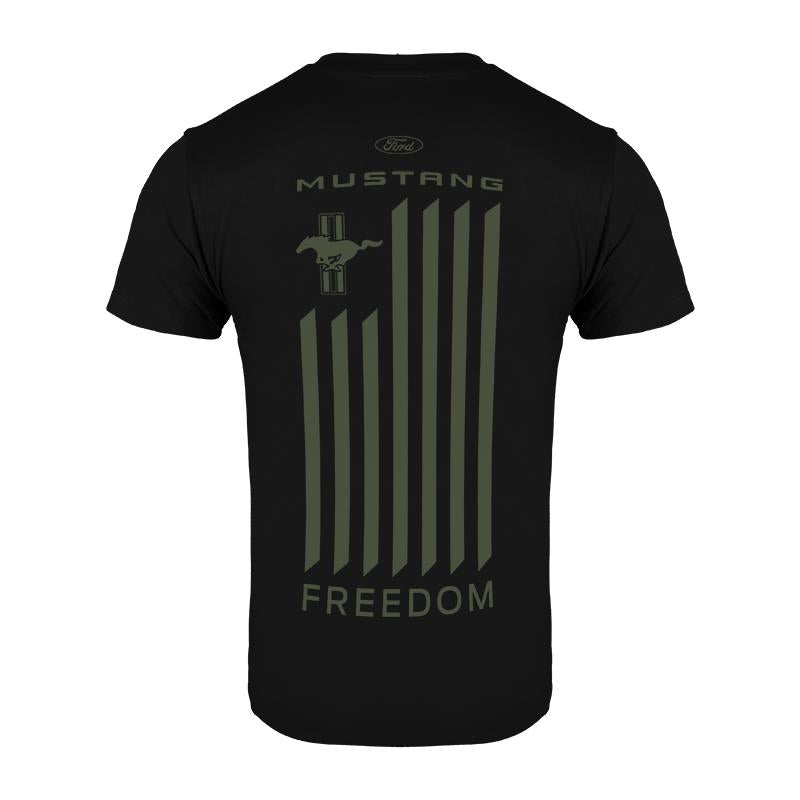 Ford Mustang T-Shirt Mustang Tribar Logo Freedom Schwarz