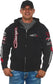 Dodge Charger Kapuzenjacke Sweatjacke mit Dodge Charger Logo Collage Schwarz