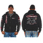 Dodge Charger Kapuzenjacke Sweatjacke mit Dodge Charger Logo Collage Schwarz