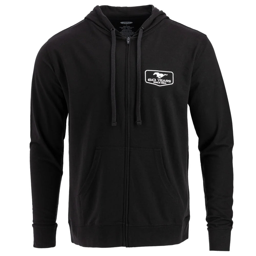 Ford Mustang Kapuzenjacke Mustang 60 Years Logo Schwarz - Limited Edition