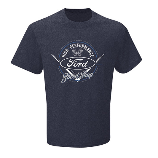 Ford T-Shirt mit Ford High Performance Logo Ford Speed Shop Motiv Dunkgelgrau