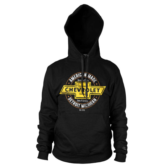 Chevrolet Hoodie Kapuzenpullover Chevy American Made Logo Schwarz