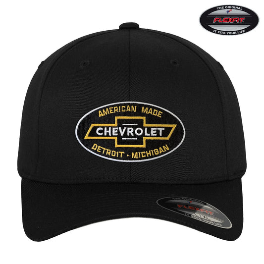 Chevrolet Basecap Chevy American Made Flexfit Cap Schwarz