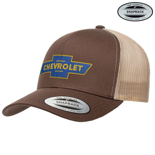 Chevrolet Basecap Chevy Bowtie Logo Premium Trucker Cap Braun