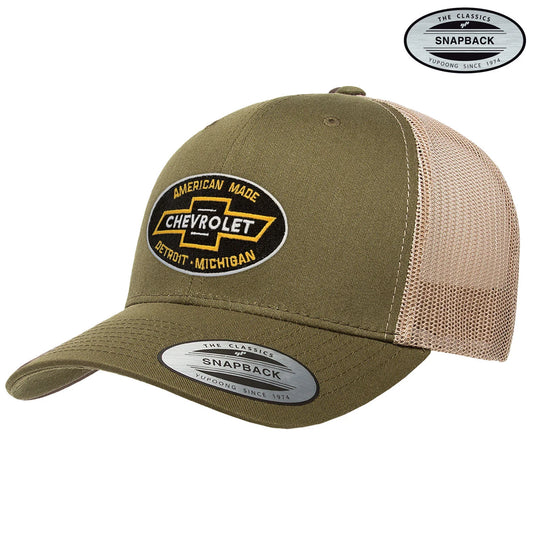 Chevrolet Basecap Chevy American Made Premium Trucker Cap Olive