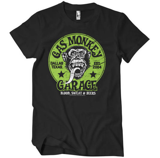 Gas Monkey Garage - Green Logo T-Shirt Schwarz