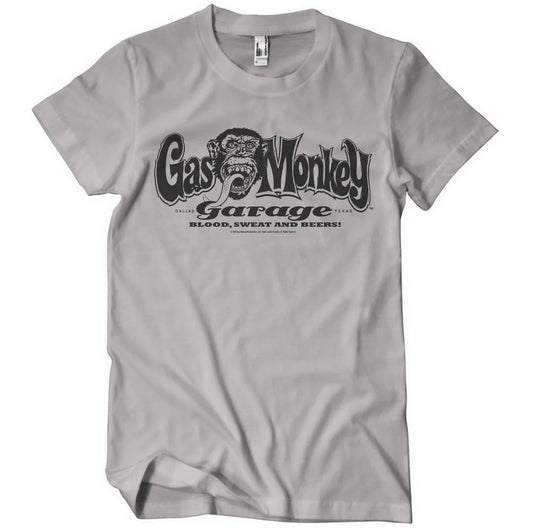 Gas Monkey Garage Logo T-Shirt Hellgrau