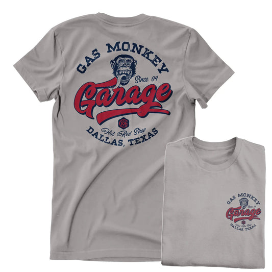 Gas Monkey Garage Hot Rod Shop Logo T-Shirt Grau