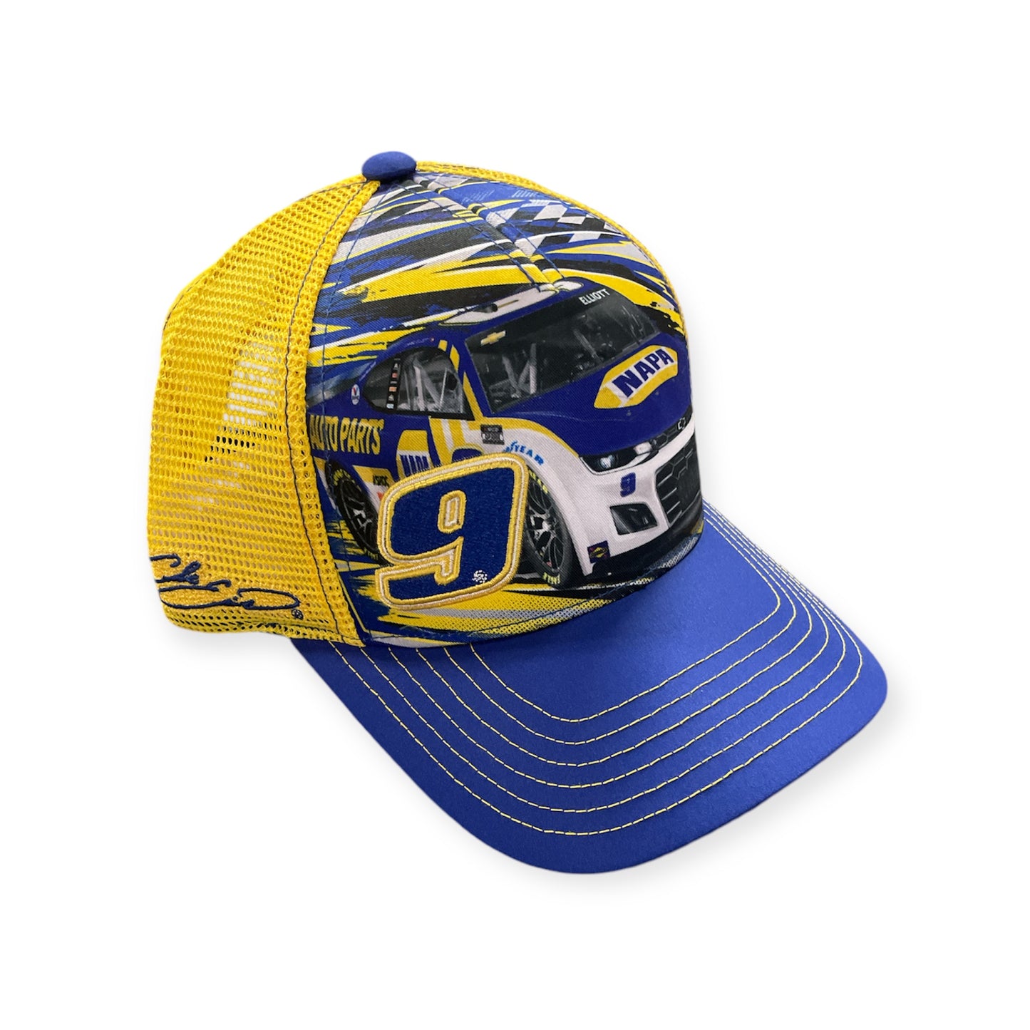 Chase Elliot Racing Trucker Cap Napa Blau/Gelb