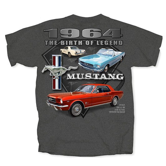 Ford Mustang T-Shirt Mustang The Birth Of Legend Dunkelgrau