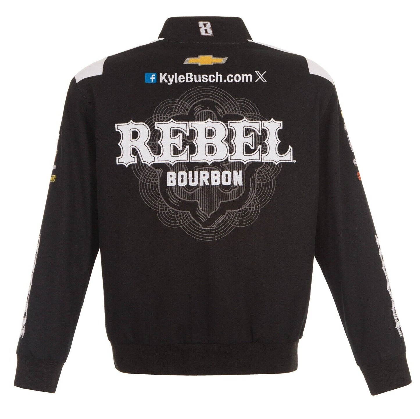 NASCAR Jacke Kyle Busch RCR Racing REBEL Bourbon Uniform Jacke Schwarz