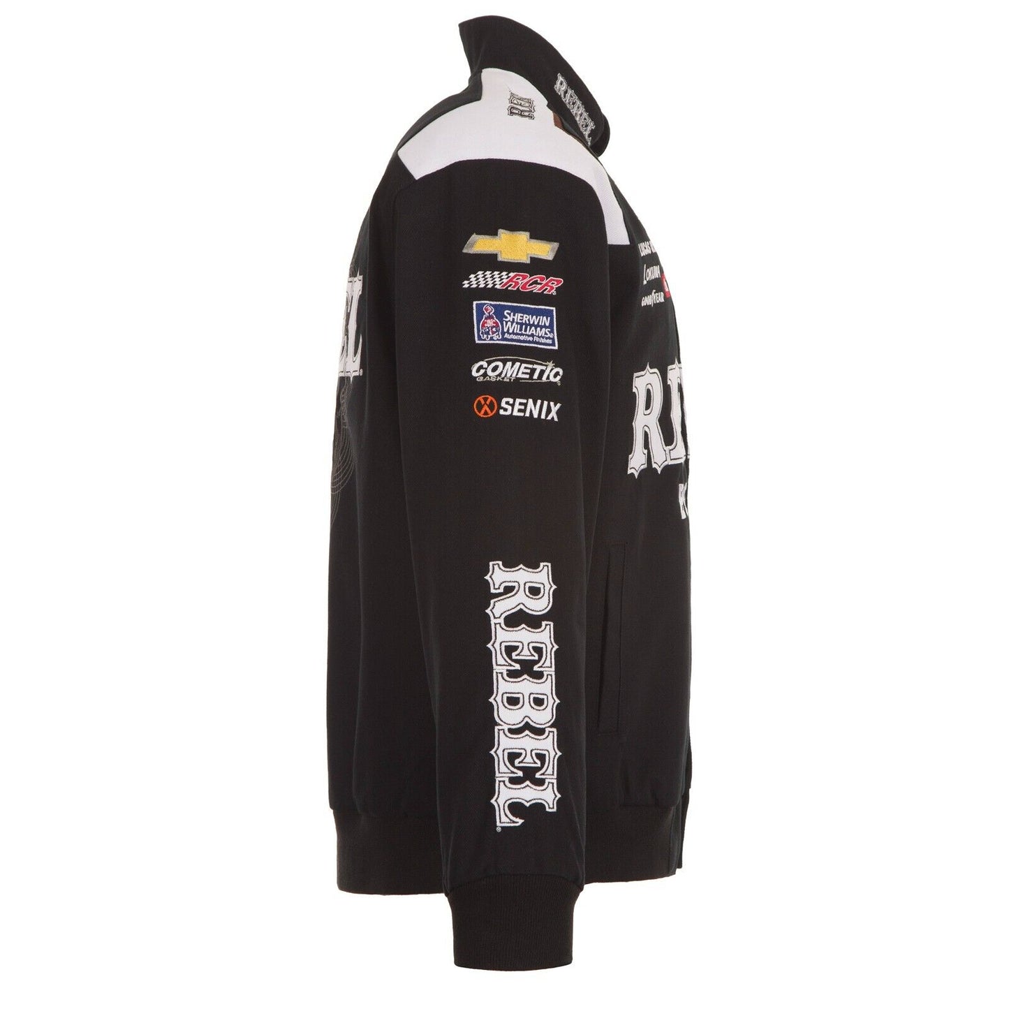 NASCAR Jacke Kyle Busch RCR Racing REBEL Bourbon Uniform Jacke Schwarz