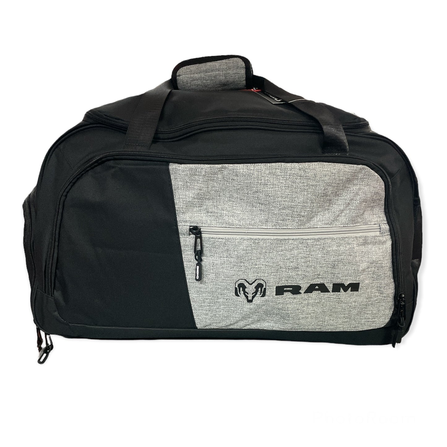 Dodge RAM Reisetasche Sporttasche Duffel Bag mit RAM Logo Schwarz/Grau