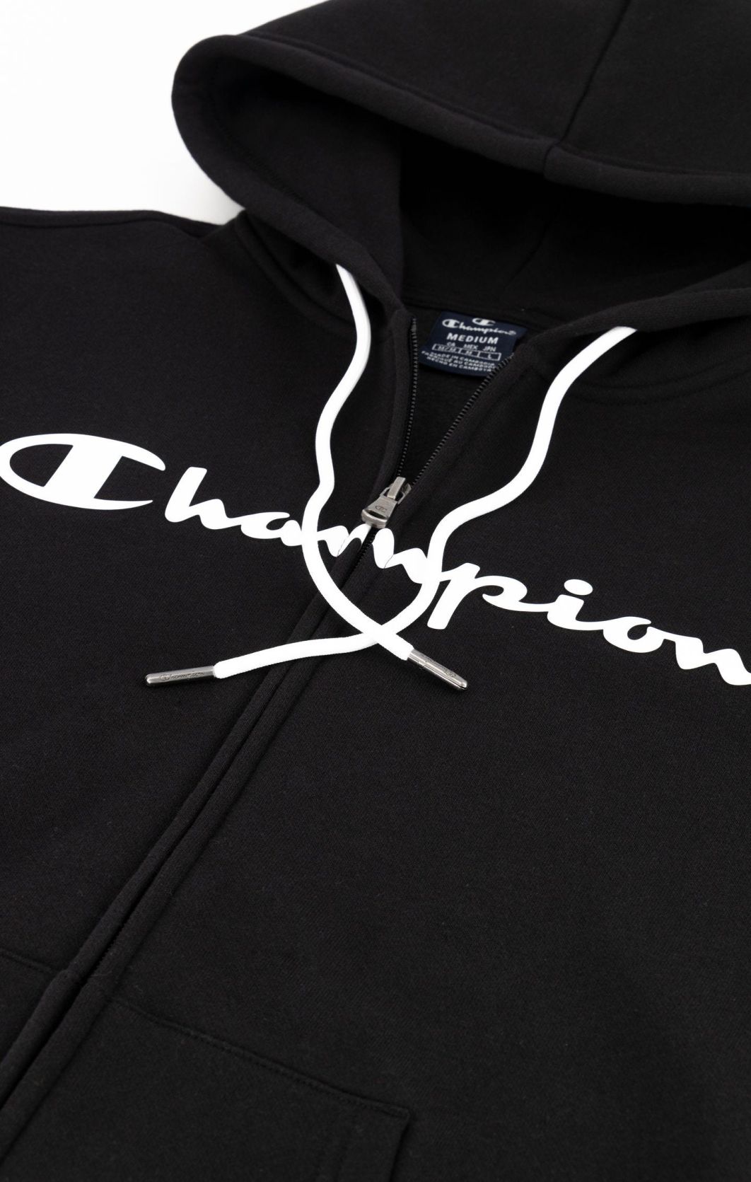 Champion Kapuzenjacke mit Logo Schriftzug Schwarz 217929